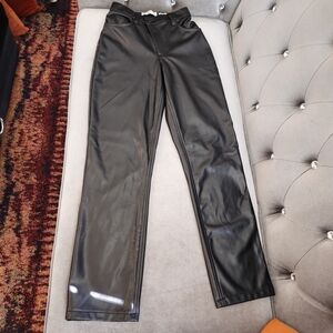 Abercrombie & Fitch Black Vegan Leather Pants